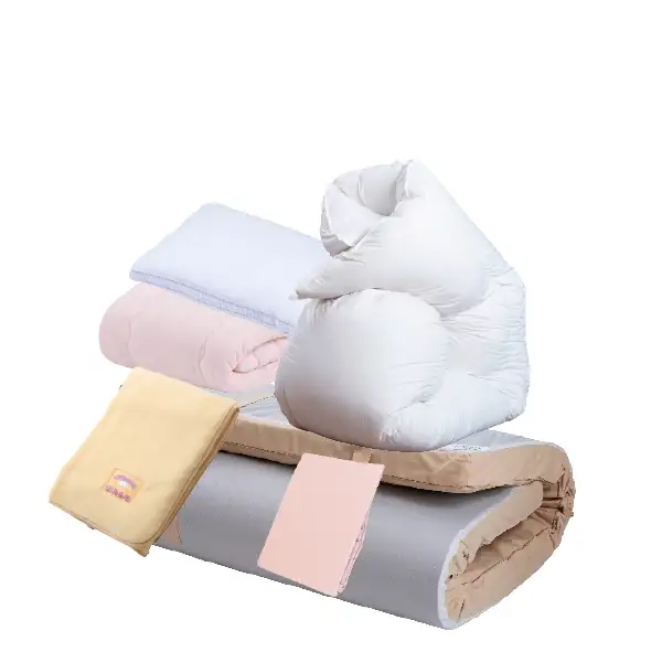 婚礼セット［3］<br>（快眠の王Comfort・本掛5合目・ほほ笑みケット・ホテル枕・掛枕カバー BOXシーツ(100ローンインド超長綿) ）